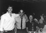 Three people pose for photo at Athletic Awards banquet, 1982 by Clark University