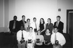 Group photo with athletics awards recipients, 1999 by Clark University