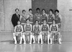JV basketball team group photo, circa 1970s-1980s by Clark University