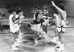 Women’s basketball team celebrates [3], circa 1987 by Clark University and Betty Jenewin