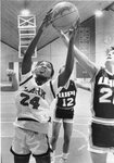 Women’s basketball team in the middle of a game [3], unknown date by Clark University