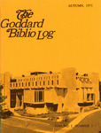 The Goddard Biblio Log, Autumn 1971