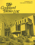 The Goddard Biblio Log, Summer 1972
