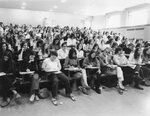 A classroom full of students listen to a lecture [2], circa 1970s by Clark University