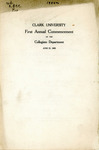 Commencement Program [Spring 1905] by Clark University