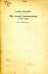 Commencement Program [Spring 1909]