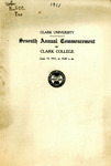 Commencement Program [Spring 1911] by Clark University