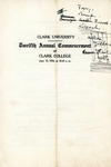 Commencement Program [Spring 1916] by Clark University