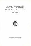 Commencement Program [Spring 1945] by Clark University