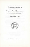 Commencement Program [Spring 1954]