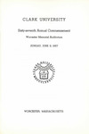 Commencement Program [Spring 1957] by Clark University