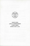 Commencement Program [Spring 1975] by Clark University