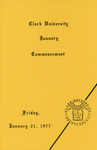 Commencement Program [Winter 1977] by Clark University