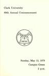 Commencement Program [Spring 1979]