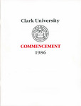 Commencement Program [Spring 1986] by Clark University