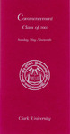 Commencement Program [Spring 2002] by Clark University