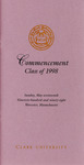 Commencement Program [Spring 1998]