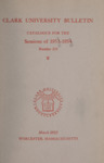Clark University Academic Catalog [1952-1953]