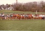 Men's cross country teams at the starting line, circa 1980s by Clark University