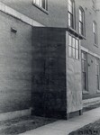 [014] Sheet iron shelter at physics laboratory of Clark University, 1925 by Esther C. Goddard