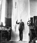 [019] Rocket ready for outdoor test, March 1926 by Esther C. Goddard