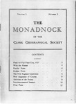 The Monadnock Volume 1, Number 2, June 1927