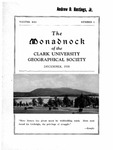 The Monadnock Volume 13, Number 1, December 1938 by Clark University Geographical Society