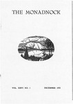 The Monadnock Volume 27, Number 1, December 1952 by Clark University Geographical Society