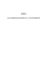 (03) The Papers of Robert H. Goddard, Volume I: 1898-1924 [1921: Autobiographical Statement] by Robert H. Goddard, Esther C. Goddard, and G. Edward Pendray