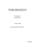 Thyroid Doses and Risk of Thyroid Cancer For Members of Public Exposed to I-131 by Radiochemical Health Effects Archives and SENES Oak Ridge, Inc.